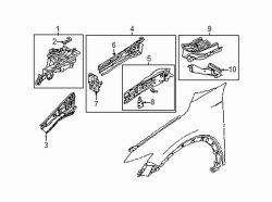 Mazda CX-5 Front Left Inner Frame Side Member | Mazda OEM Part Number KDY3-54-310