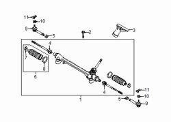 Mazda CX-5 Inner Steering Tie Rod Nut | Mazda OEM Part Number 9992-11-400