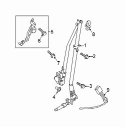 Mazda CX-5 Front Right Seat Belt Receptacle | Mazda OEM Part Number TKY8-57-620B