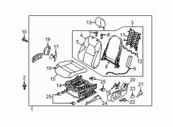 Mazda CX-5 Front Right Seat Back Assembly | Mazda OEM Part Number KN3R-88-130-02