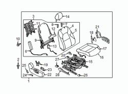 Mazda CX-5 Rear Right Seat Back Assembly | Mazda OEM Part Number KN0W-57-400-13