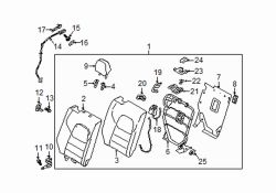 Mazda CX-5 Rear Center Left Headrest Guide | Mazda OEM Part Number KD45-88-1G9-02