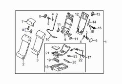 Mazda CX-5 Rear Center Left Headrest Guide | Mazda OEM Part Number KD45-88-1G9-02