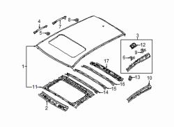 Mazda CX-5 Right Roof Side Rail Reinforcement | Mazda OEM Part Number KB7W-70-252A