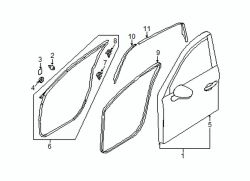 Mazda CX-5 Rear Right Black Out Tape | Mazda OEM Part Number KB7W-50-8V3B