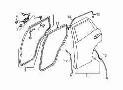 Mazda CX-5 Rear Left Outer Door Seal | Mazda OEM Part Number KB7W-73-760