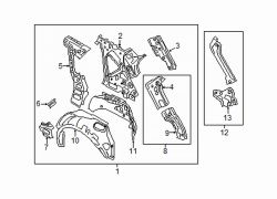 Mazda CX-5 Left Inner Body D-Pillar | Mazda OEM Part Number KB7W-71-4H0