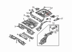 Mazda CX-5 Rear Left Floor Side Rail | Mazda OEM Part Number KD53-54-81YB