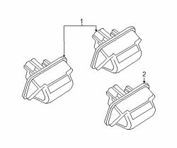 Mazda CX-5 Rear License Plate Light Assembly | Mazda OEM Part Number GSJ1-51-26YA