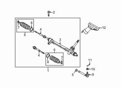 Mazda CX-30 Front Inner Steering Tie Rod End | Mazda OEM Part Number DGH9-32-240