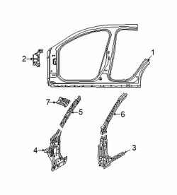 Mazda CX-30 Left Lower Body A-Pillar Reinforcement | Mazda OEM Part Number DGH9-71-030