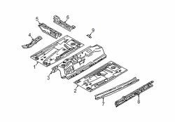 Mazda CX-30 Front Right Floor Pan Crossmember | Mazda OEM Part Number BDTS-53-650