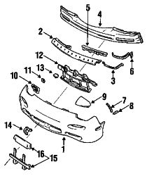 Mazda RX-7  License bracket | Mazda OEM Part Number FD01-50-170B