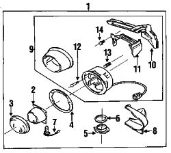 Mazda RX-7 Left Bulb | Mazda OEM Part Number B01A-51-686