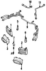 Mazda RX-7 Left Oil cooler assy bracket | Mazda OEM Part Number N3A1-14-780B