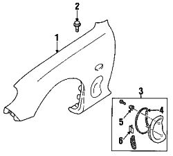 Mazda RX-7  Fender screw | Mazda OEM Part Number 9072-00-612