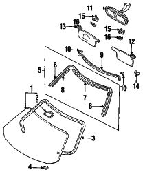 Mazda RX-7  Channel spacer | Mazda OEM Part Number B455-50-891A