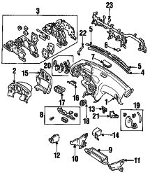 Mazda RX-7 Left Defroster grille | Mazda OEM Part Number FD01-60-790-02