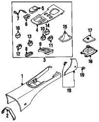 Mazda RX-7  Console base mount bracket | Mazda OEM Part Number FD01-64-416