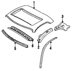 Mazda RX-7 Left Drip rail | Mazda OEM Part Number FD01-71-311A