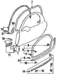 Mazda RX-7  Protector clip | Mazda OEM Part Number FD01-50-649A