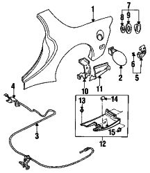 Mazda RX-7  Filler pocket | Mazda OEM Part Number FD01-42-24Z