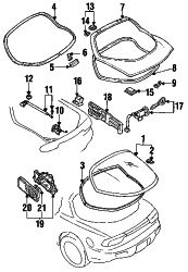 Mazda RX-7  Lock assy | Mazda OEM Part Number FD01-62-310