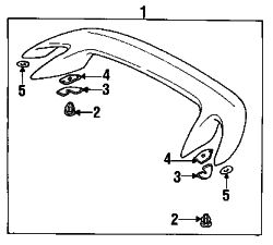 Mazda RX-7 Right Spoiler assy gasket | Mazda OEM Part Number FD03-51-9G8A