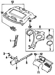 Mazda RX-7 Left Kick panel trim upper bracket | Mazda OEM Part Number FD01-68-356