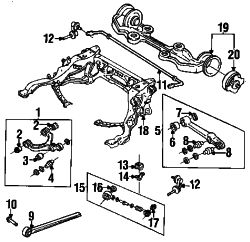 Mazda RX-7  Susp crossmember | Mazda OEM Part Number FD15-28-80XB