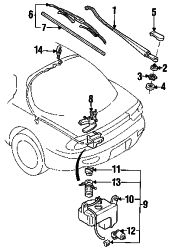 Mazda RX-7  Wiper arm nut | Mazda OEM Part Number B093-76-605