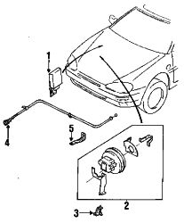 Mazda MX-3  Actuator assy lower brace | Mazda OEM Part Number BR70-66-3AXA