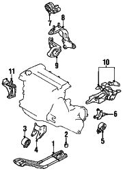 Mazda MX-3  Rear mount | Mazda OEM Part Number EA77-39-040A