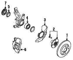 Mazda MX-3 Right Caliper | Mazda OEM Part Number BRY4-33-98ZR