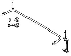 Mazda MX-3 Right Stabilizer bar | Mazda OEM Part Number EA01-28-151C