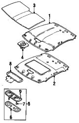 Mazda MX-3  Overhead console | Mazda OEM Part Number EA05-69-970C-06