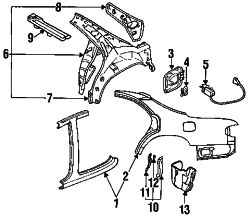 Mazda 929  Fuel door actuator | Mazda OEM Part Number HG30-42-470B