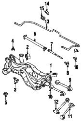 Mazda 929 Left Rr lateral arm | Mazda OEM Part Number H380-28-600B