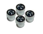 2014 Mazda3 4 door Mazda Valve Stem Caps - Black and silver | 0000-83-Z50
