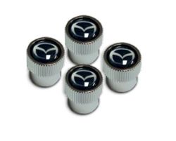 2009 Mazda3 5 door Mazda Valve Stem Caps - Black and silver | 0000-83-Z50