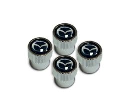 2017 Mazda3 5 door Valve Stem Caps - Black with Mazda logo | 0000-83-Z38