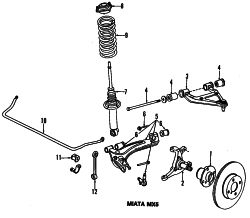 Mazda Miata  STRUT | Mazda OEM Part Number NA01-34-700