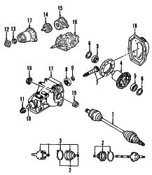 Mazda CX-7  COMPANION FLANGE | Mazda OEM Part Number M0C1-27-120B