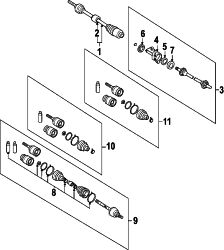 Mazda 6  AXLE ASSY | Mazda OEM Part Number GP16-25-60XR-0B
