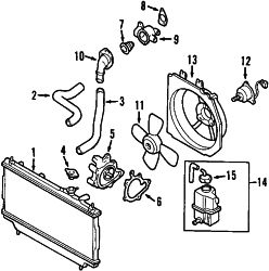 Mazda Protege  WATER PUMP | Mazda OEM Part Number 8AG9-15-010