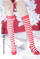Opaque and Striped Thigh Highs * 9036