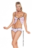 Mesh Tie Front Babydoll and Boy Short * 8055