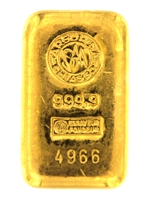 Argor S.A Chiasso 100 Grams Cast 24 Carat Gold Bullion Bar 999.9 Pure Gold