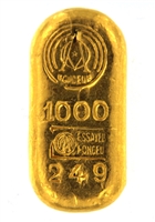 Argor S.A Chiasso 50 Grams Cast 24 Carat Gold Bullion Bar 1000 Pure Gold