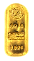 Argor S.A Chiasso 50 Grams Cast 24 Carat Gold Bullion Bar 999.9 Pure Gold